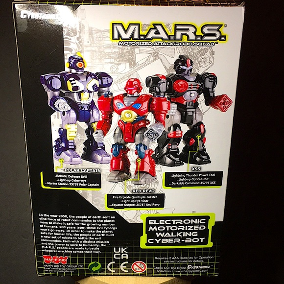 NEW CYBOTRONIX MARS MOTORIZED ATTACK ROBO SQUAD ACTION - Picture 5 of 6